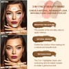 3Pcs Cream Contour Stick Makeup Kit, Shades with Highlighter Stick,