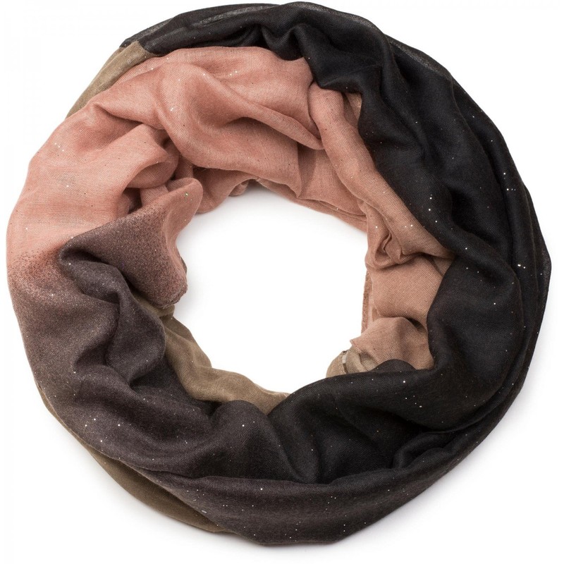 styleBREAKER 01017033 Elegant Glitter Loop Tube Scarf with Colour Gradient