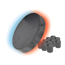 Imanes. Ferrita de gran potencia. 12 mm de diametro por 3mm de altura. PAQ 50 piezas