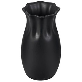 Le Creuset Stoneware Small Flower Petal Vase, 6.5"H x 3.5"D, Licorice