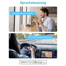 Smart Garage Door Opener, Maxcio WiFi Garage Door Switch, Compatible with Alexa/Google Home, App Control, Remote Control