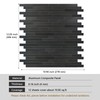 Black Peel and Stick Backsplash Linear Tile for Kitchen, Self