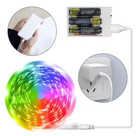 RUISHINE Battery Operated LED Strip Lights 32.8ft, Battery Powered Led Strip Lights for Bedroom Color Changing APP Remote, USB Led Lights for TV, Room, Kitchen, Party