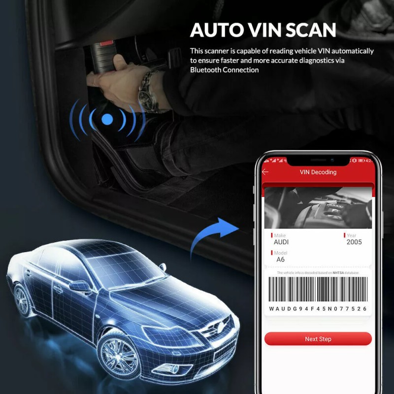 THINKCAR 2025 Thinkdiag Bluetooth Car OBD2 Scanner KEY Coding Bidirectional