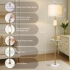 Natural Alabaster Floor Lamp for Living Room,Gold Floor Lamp with