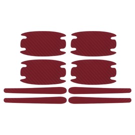 Motoforti Universal Car Door Handle Cup Cover Protection Film Reflective Stickers Anti-Scratch, PVC, Wine Red 1 Set