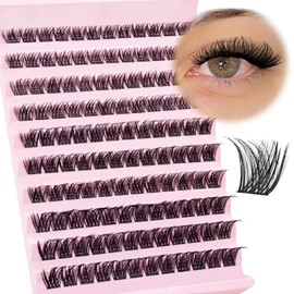 SLSXNL Natural Wispy Lash Clusters 9-14MM D Curl Cluster Eyelash Extensions Soft Eyelash Clusters,9mm 10mm 12mm 14mm False Eyelashes 120pcs Cluster Lashes