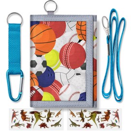 CDYJLDY Kids Wallets for Boys Sports & Soccer, 9-12 Years, With Coin Pocket