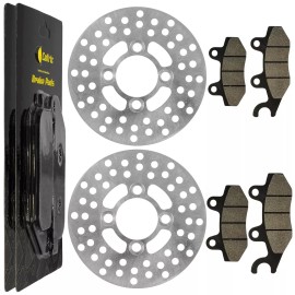 Caltric 2 Front Brake Disc Rotor And Pad for Yamaha YFZ450R YFZ450X YFZ450 V 04-2013