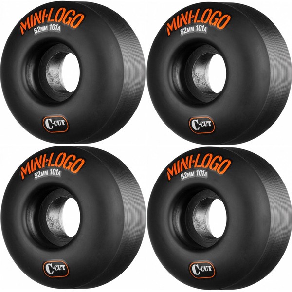 Mini Logo C-Cut Black Skateboard Wheels - 52mm 101a (Set of 4)