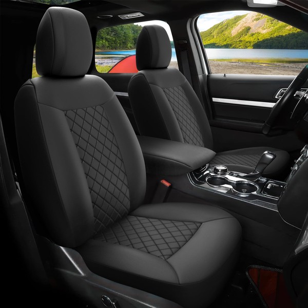 GIANT PANDA 2 PCS Front Seat Covers Custom Fit Ford