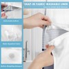 Nesphy No Hook Navy Blue Shower Curtain with Snap in