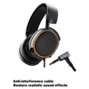 FBBULES 1.2m/2m Replacement Audio Cable Black Replacement Cable Arctis Pro
