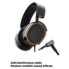 FBBULES 1.2m/2m Replacement Audio Cable Black Replacement Cable Arctis Pro Gaming Headset for Arctis 3 Arctis 5 Arctis 7 Arctis Pro Cable