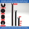 Non-separable zip, pack of 2, 45 cm rail length, in