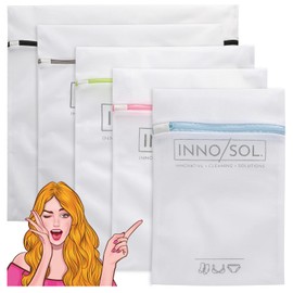 Innosol XL Wäschesäcke Set, 5 Wäschebeutel in verschiedenen Größen für die Waschmaschine, Wäschenetz, Wäschesack, Wäschetasche für Schuhe, Kleidung, Bettzeug - Laundry Bags Set