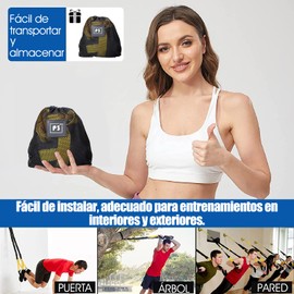 HEKE Equipo de Entrenamiento de Suspension, Rally Banda de Resistencia para Entrenamiento de Gimnasio en Casa de Cuerpo Completo, Entrenamiento Suspendido Cuerda de Tracción, Amarillo