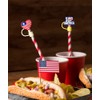 10PCS 4th of July Decorations Straw Cover Cap 10mm American