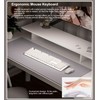 Wireless Keyboard and Mouse Combo, Rechargeable Metal Full Size Mute