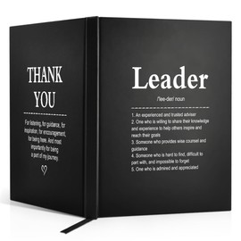 WUUCKOO Leader Definition 80 Sheets 160 Pages Blank Double-sided Hardcover Notebook, Leader Appreciation Gift, Thank You Gift for Leader, Retirement Gift for Leader, Leadership Notebooks for Work