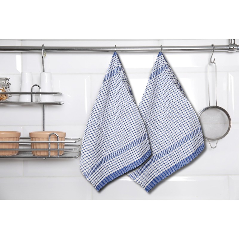 GABA Kitchen Towels 4 Pack 60x90cm, Pre Shrunk, Machine Washable,