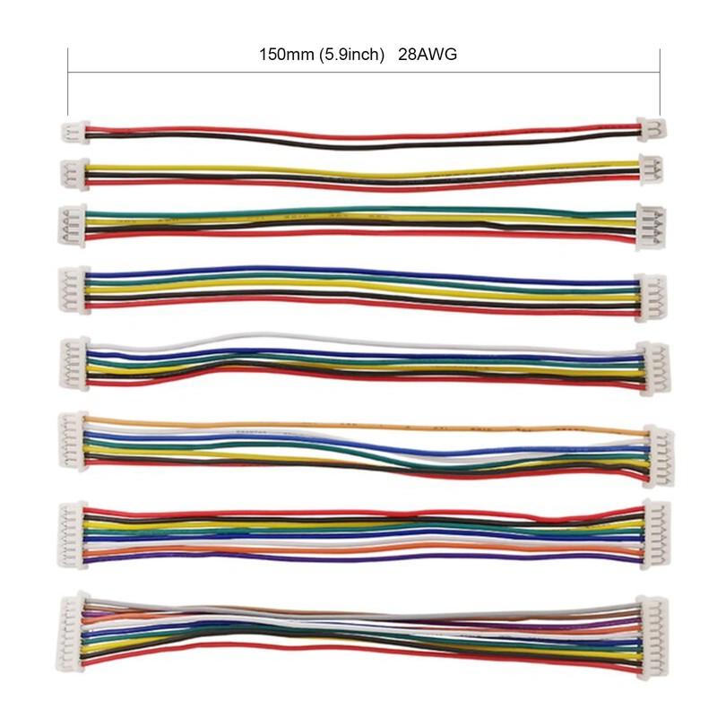 ATMLCOER ZH 1.5MM 140Pcs JST Connector Kit with 100Pcs 28AWG