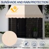 VINGLI Manual Retractable Awnings for Patio, 78"x118" Patio Awning Window