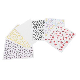 OHPHCALL Lovely Nail Stickers Bohemia Style 6pcs Press on Nails Art Wear Nails Dec