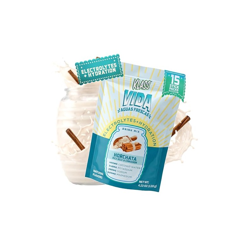 KLASS VIDA Daily Hydration Horchata Electrolyte Powder Packets