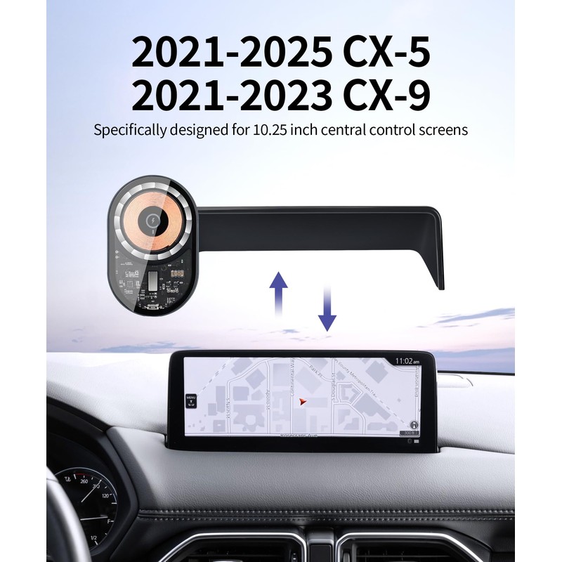 Masergogo Wireless Charging car Phone Holder for Mazda CX-5 2021-2025