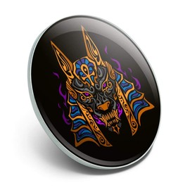 Anubis Egyptian Jackal God of Death Metal 1.1" Tie Tack Hat Lapel Pin Pinback