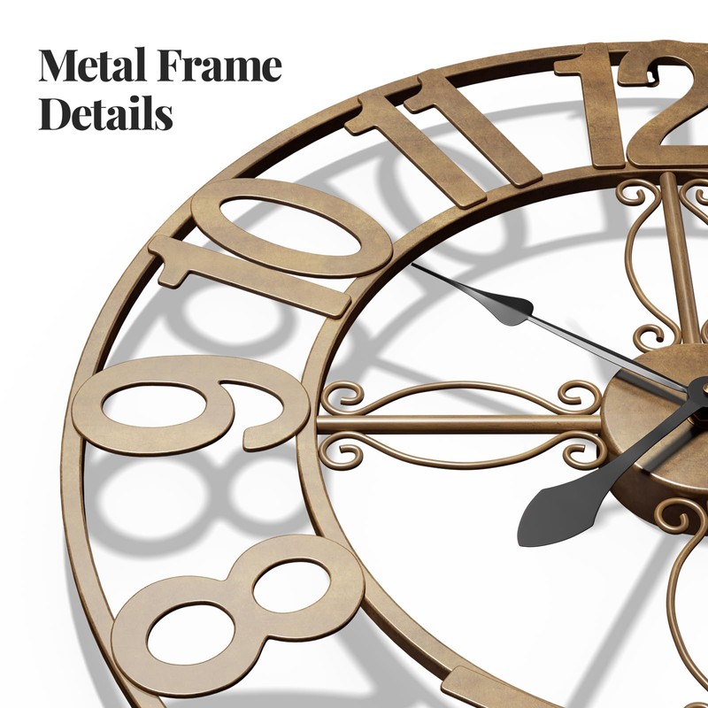 VAN GOGH ART Wall Clock, Large Wall Clock for Living