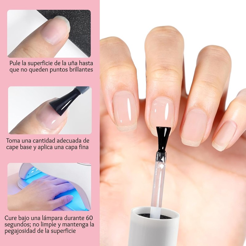 CHERIMOYA Base Coat y Top Coat Gel Set 15ml*2 UV