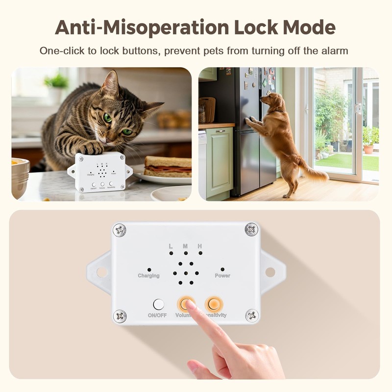 Haoguo Pet Training Vibration-Sensing Alarm, Training Alarm with 3 Adjustable