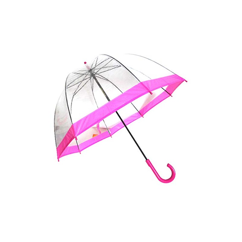 Vista International 9200P Clear Bubble Umbrella/Pink Border