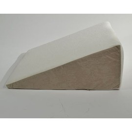 7" Bed Wedge (Ecru) - Supportive Foam - Great for Hernia, Pressure, Circulation, Pregnancy - Reading, Watching TV, Gaming - Made in USA
