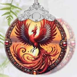 Christmas Ornament, 2024 Ornament, Stained Glass Decor, Phoenix Ornaments for Christmas Tree, Christmas Hanging Decor, Christmas Tree Decoration, Holiday Ornament, Unique Gift Idea - Soaring Phoenix