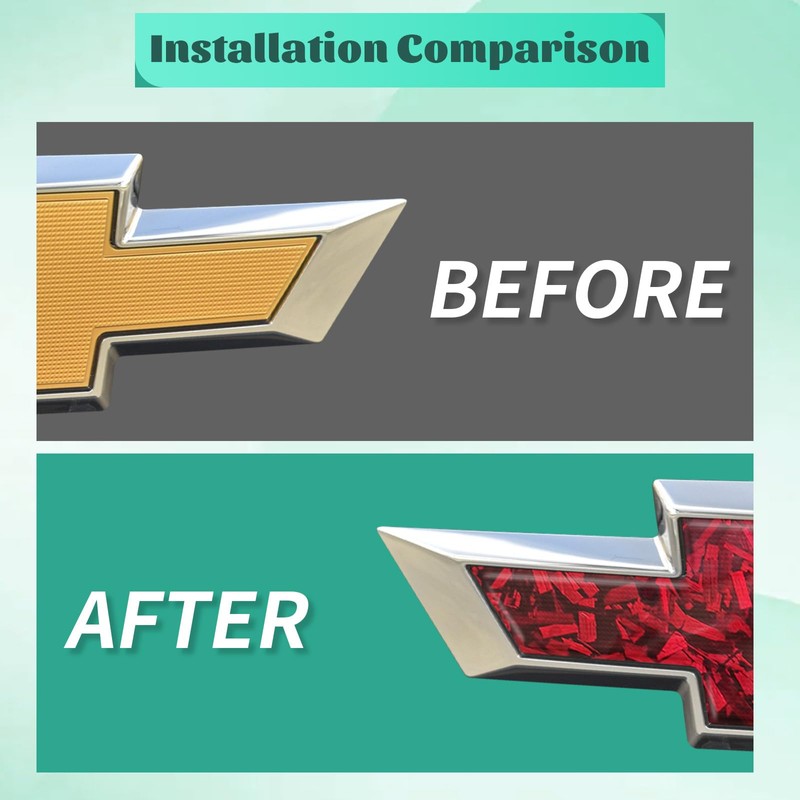 BLAKAYA Compatible with 11.8" x 4" Bowtie Emblem Wrap Kit