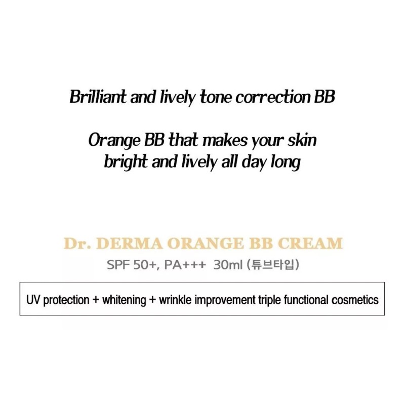 Bidameun Crema Bb Coreana Base De Maquillaje Derma Naranja Spf50+_2pz