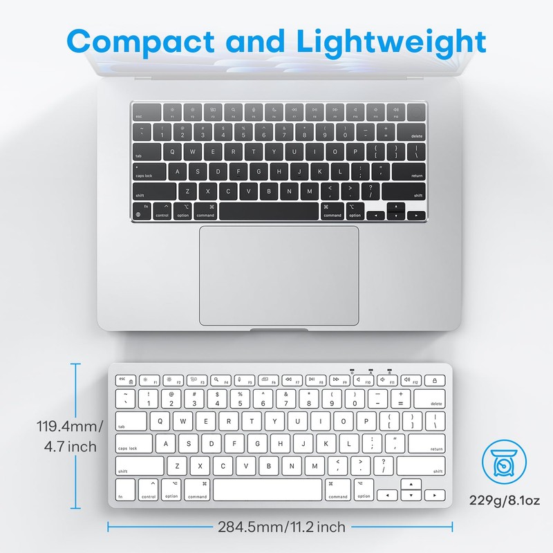 OMOTON Wired Keyboard for Mac with Dual Interface, Comfortable Typing
