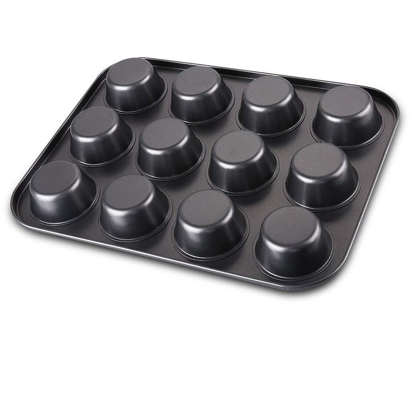 Bahob® 4 Pack 12 Hole Non Stick Cupcake Tray Muffin