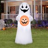 Gemmy Airblown Inflatable Ghost w/JOL, 4 ft Tall, Multi