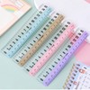 BOJIDO Plastic Ruler, 5.9 inches (15 cm), Shatter Proof, Easy-to-Read