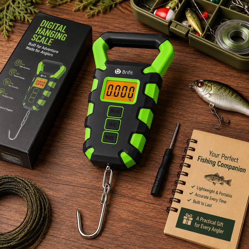 50kg Digital Fishing Scale with Ruler – Portable LCD Hanging