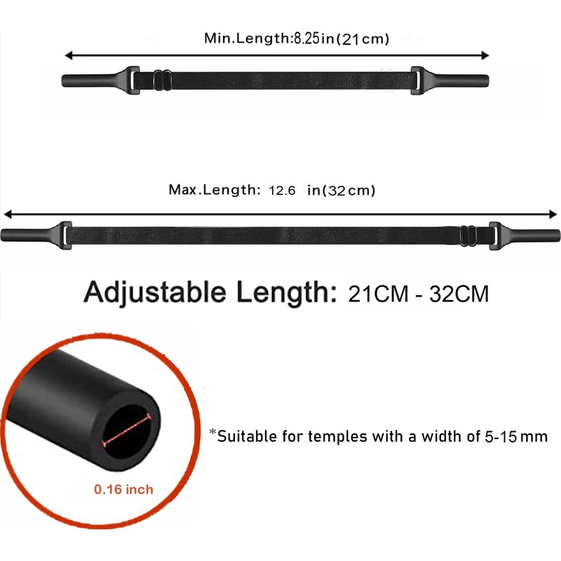 KSACLE Adjustable Glasses Strap - Upgrade 4 Pack No Tail