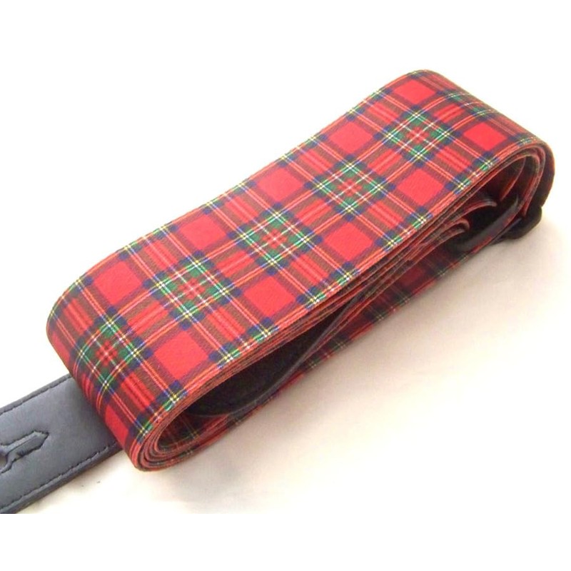 Red Tartan Guitar Strap – Heavy-Duty, Soft & Adjustable for