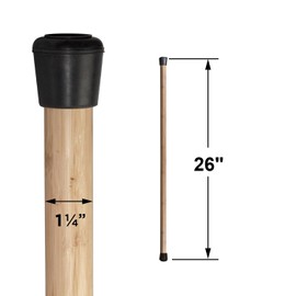 MobileVision 26" Inch Bamboo Stick for Yoga & Sport Fitness, for use with Stretching, Breathing & Posture Exercises