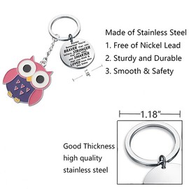 Owl Keychain Bird Gifts For Women Men Lover Funny Ideas Animal Gifts Owl Keychain Charm, Music Note Keychain, Large