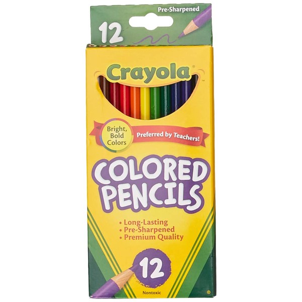 Crayola 68-4012 Colored Pencils, 12-Count, Pack of 2, Assorted Colors