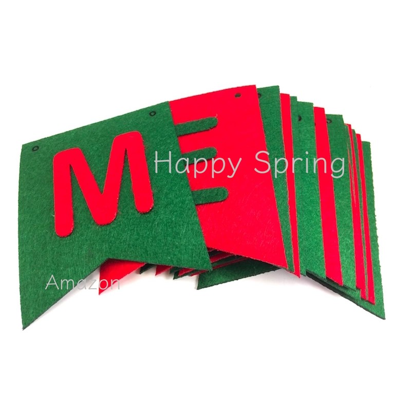 Happy Spring Christmas Wall Sticker Decor Garland (merry christmas)